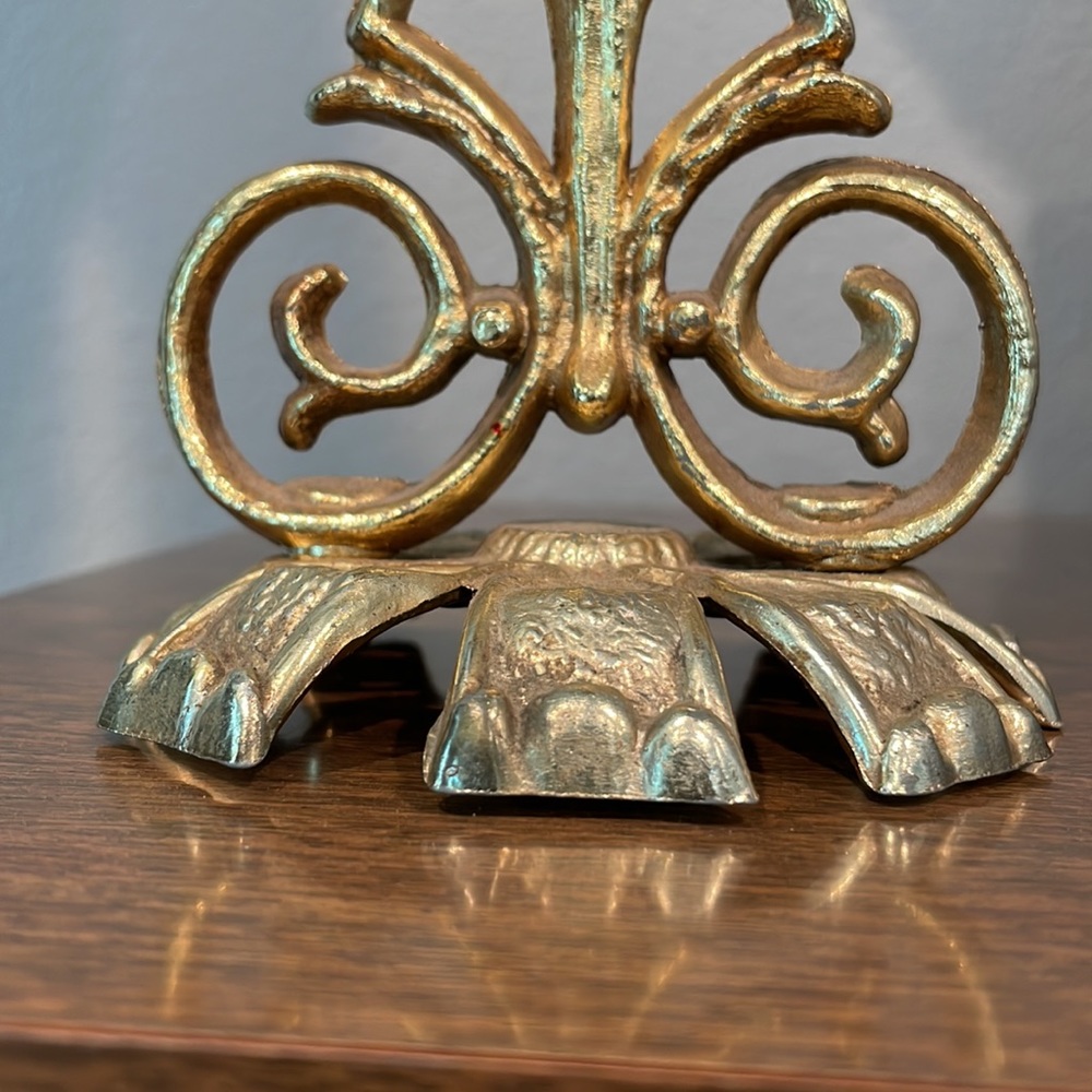 Vintage Dilly Gold tone Metal Candlestick Candle Holder - Picture 9 of 9